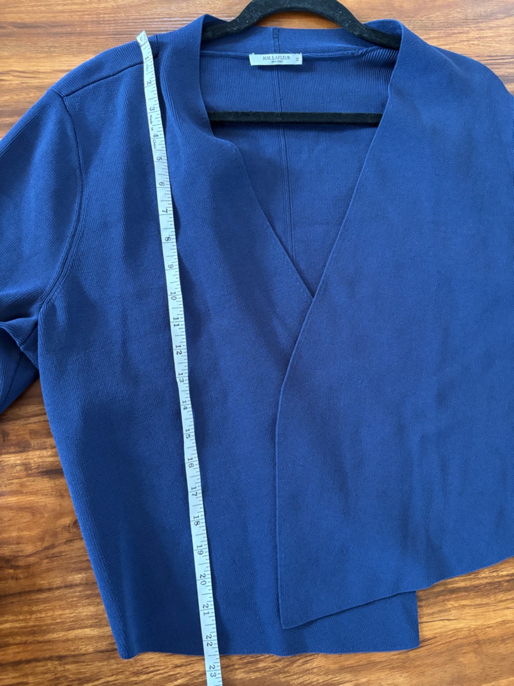 MM LAFLEUR Sant Abroeus Jardigan Navy Blue Cardigan Size +2 - Picture 6 of 6